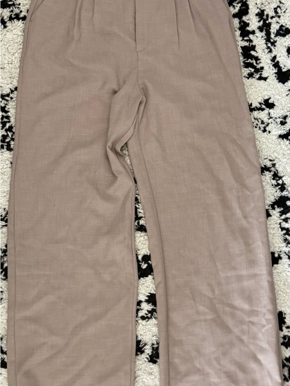 Abercrombie & Fitch taupe straight-leg trousers